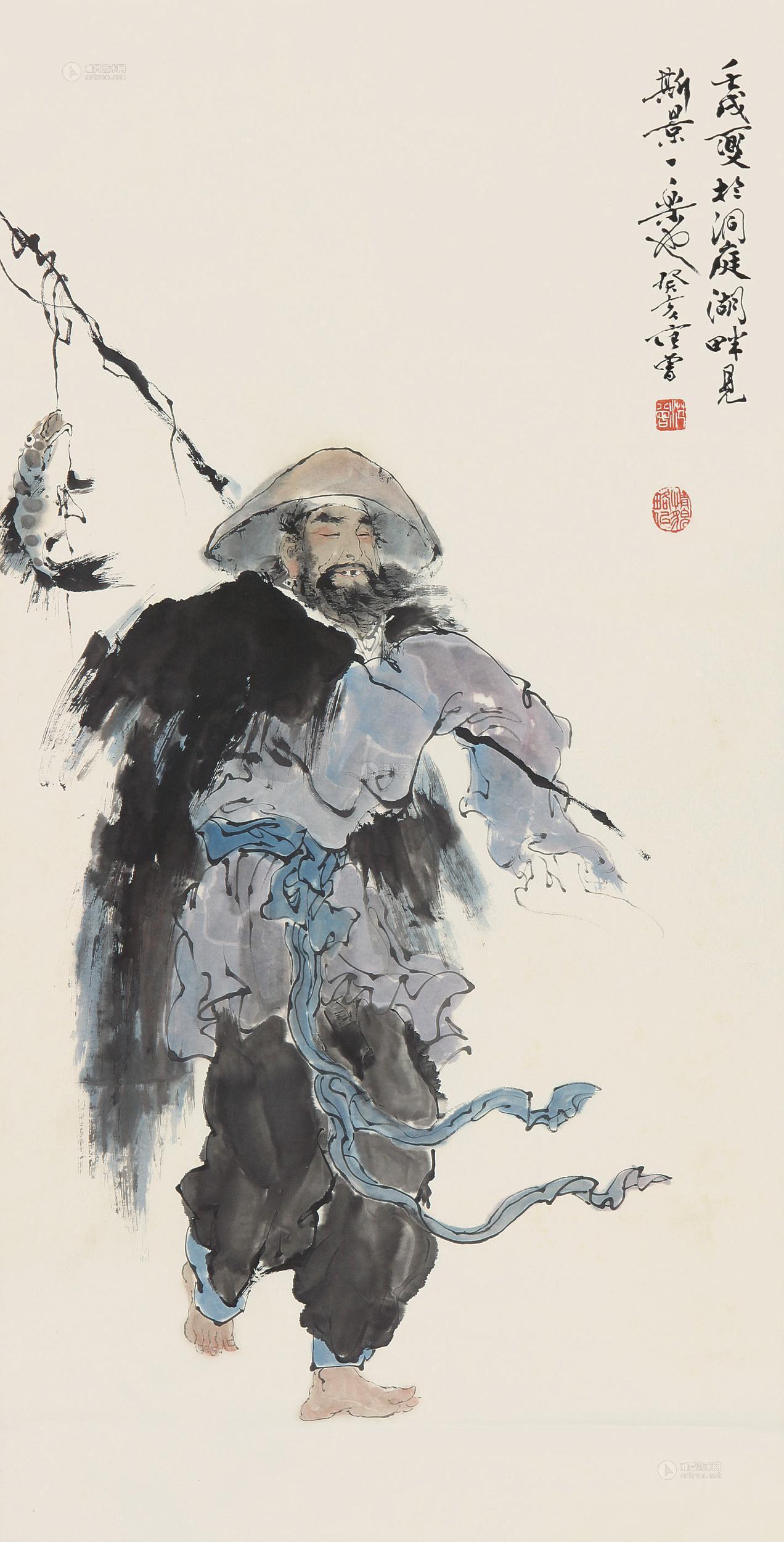 0485 渔父图 立轴 纸本