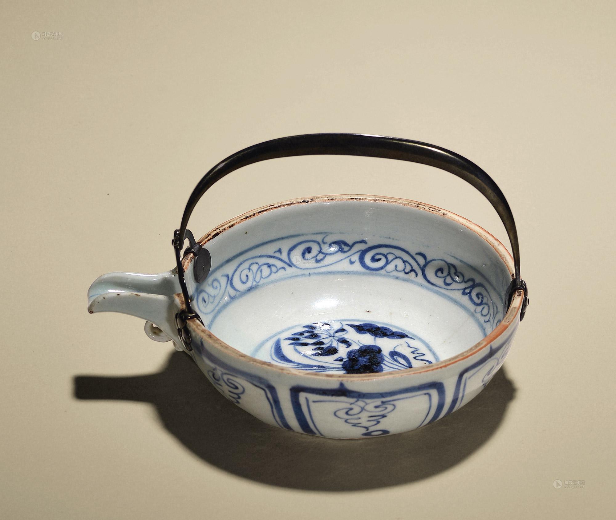 【元 青花莲池纹匜】拍卖品_图片_价格_鉴赏_元代以前陶瓷_雅昌艺术品