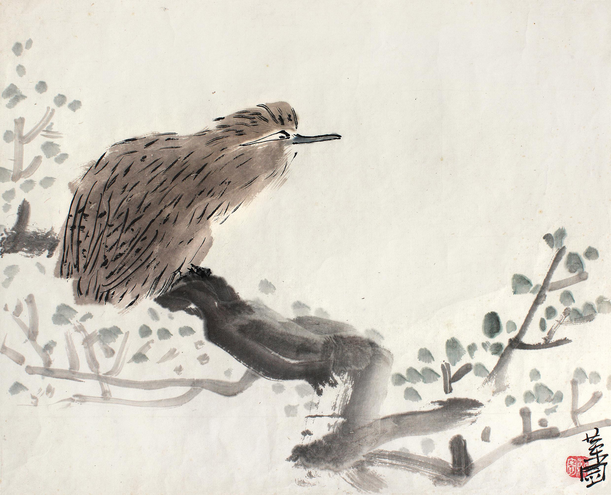 2490 画眉鸟 镜心 设色纸本