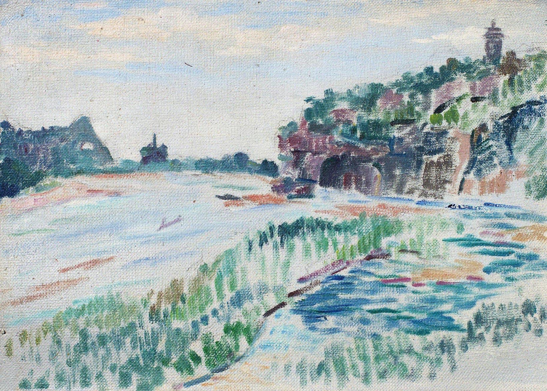 06211982年作象鼻山布面油画