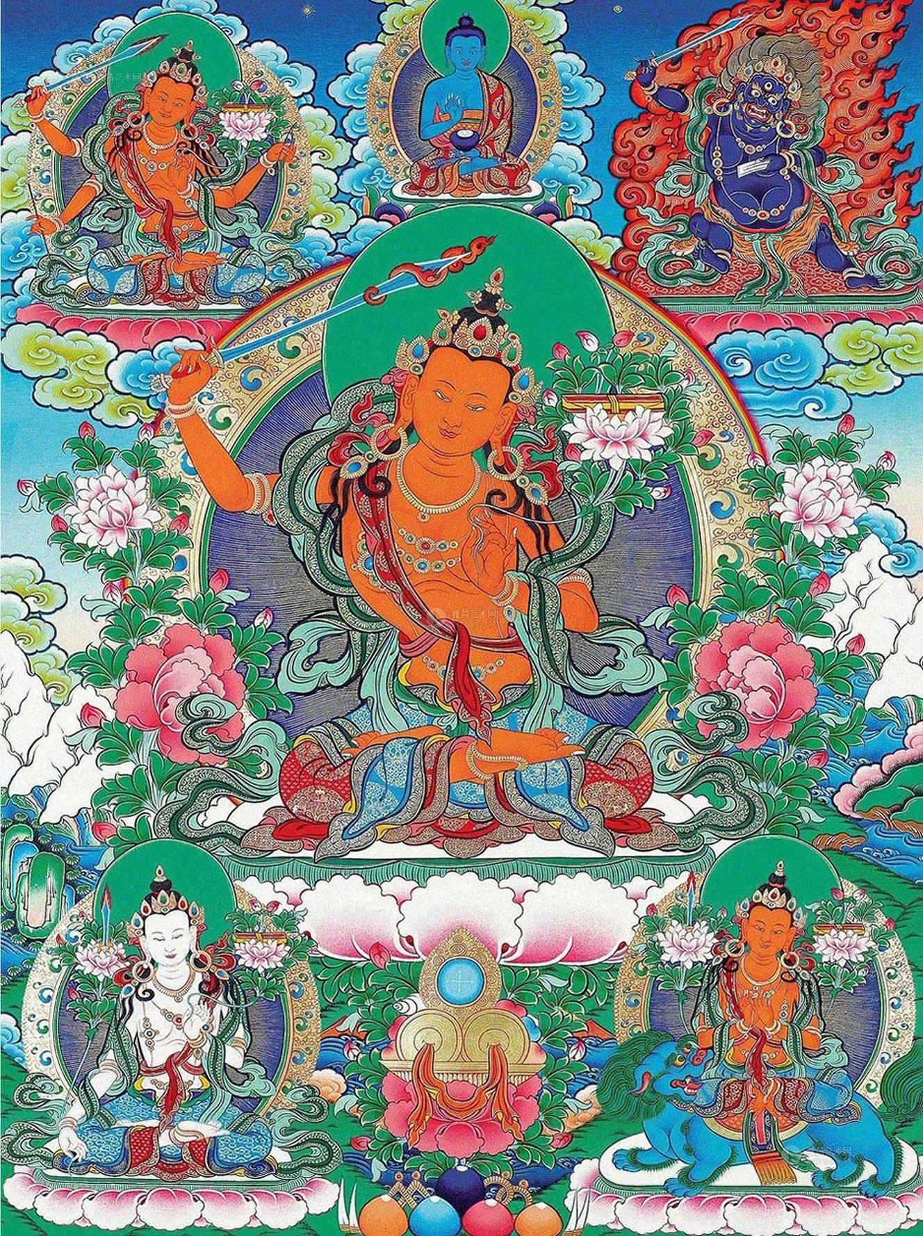 拍卖会 2013年秋季大型艺术品拍卖会 说明    彩唐 文殊菩萨黄色身,头