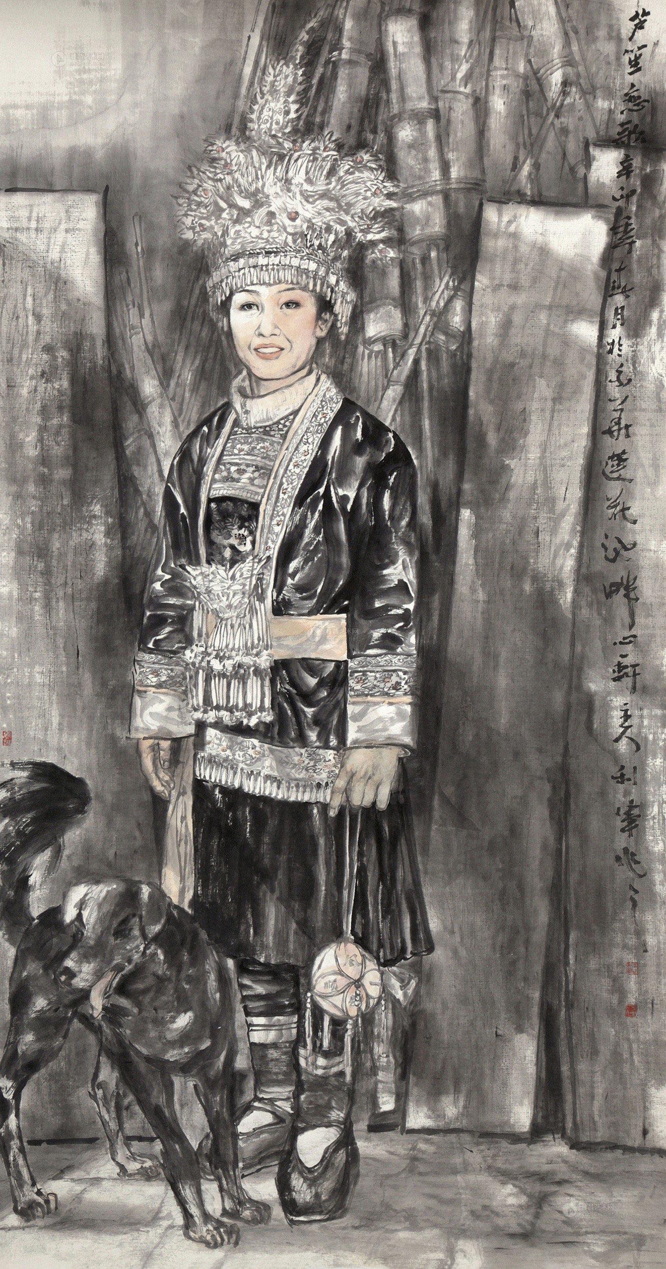 0344 2011年作 芦笙恋歌 镜片 设色纸本