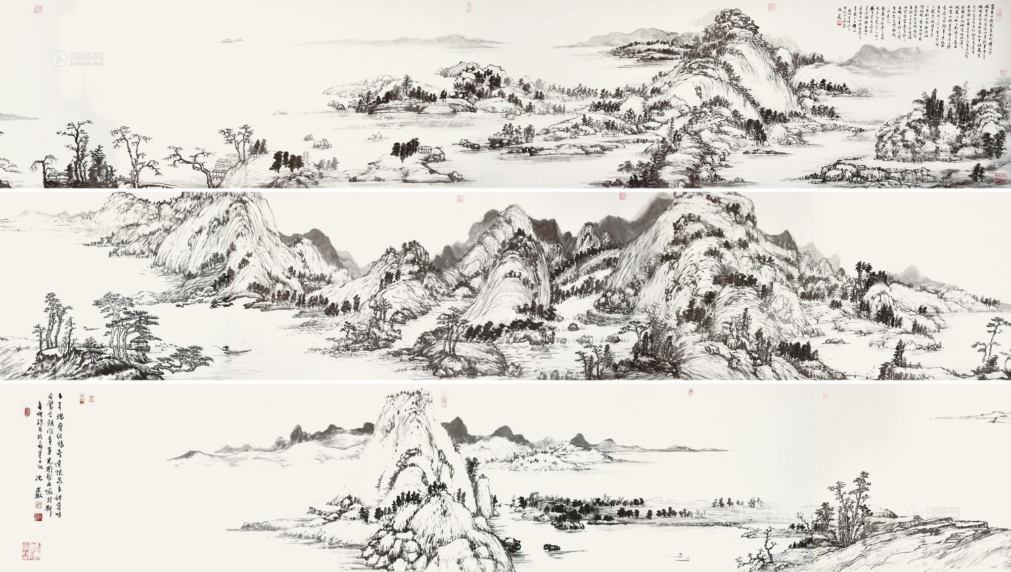 【辛卯(2011年)作 富春山居图 长卷 纸本】拍卖品_图片_价格_鉴赏_绘
