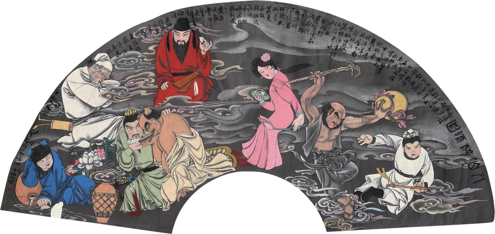 4106 八仙醉酒图 镜心 设色纸本