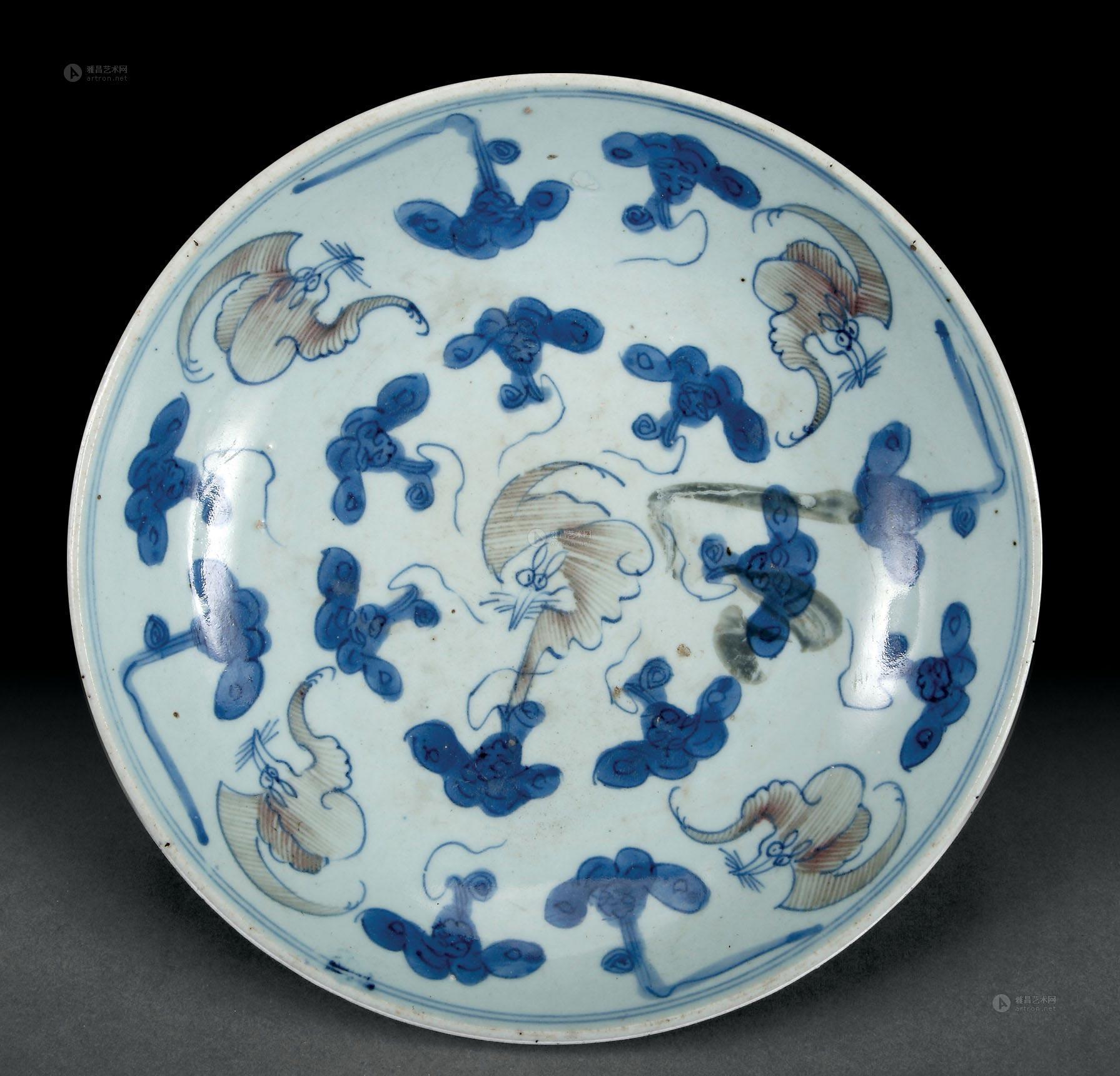 尺寸 直径24cm 作品分类 陶瓷>清代青花瓷器