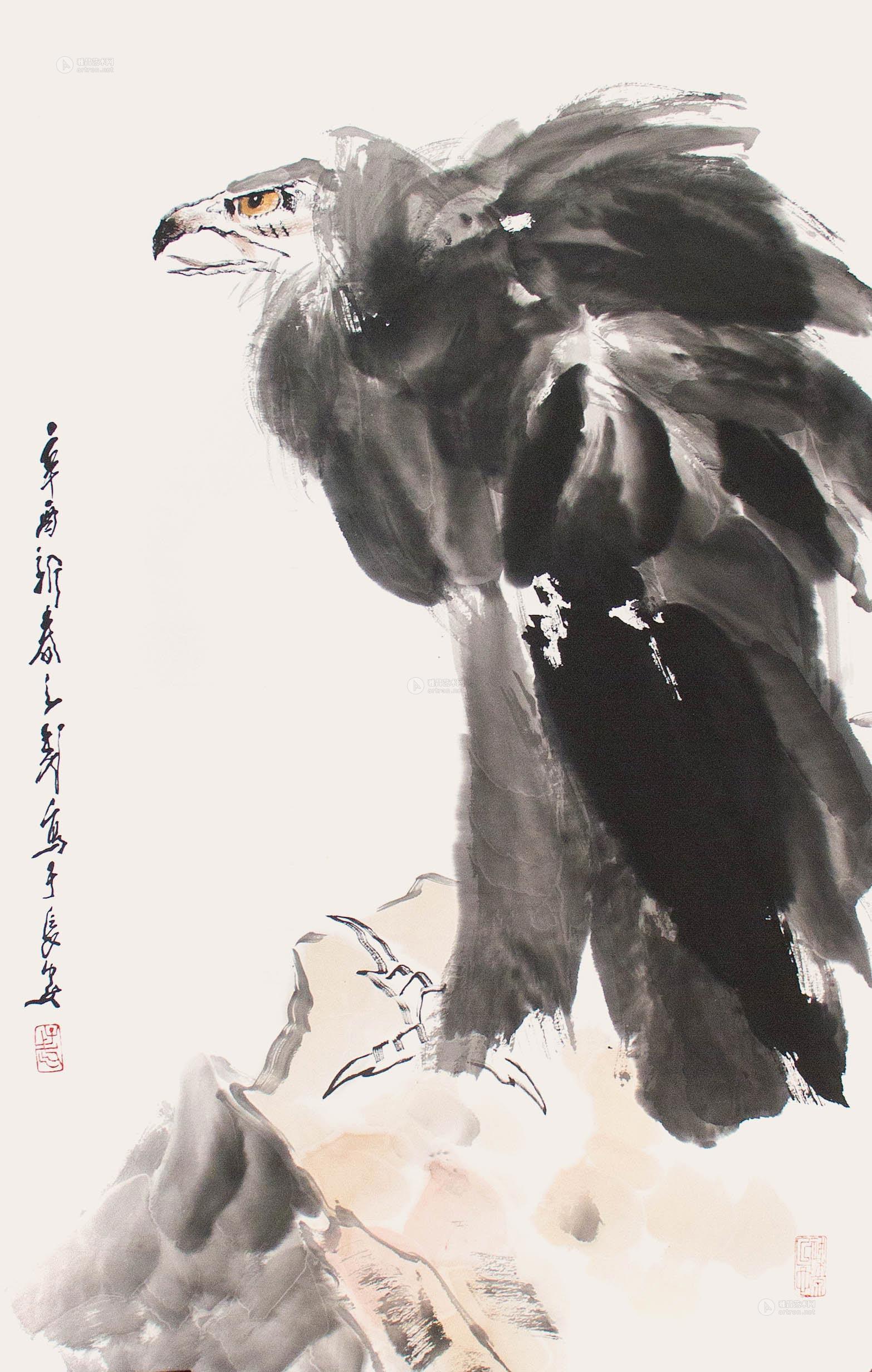 0357 秃鹫 镜片 纸本