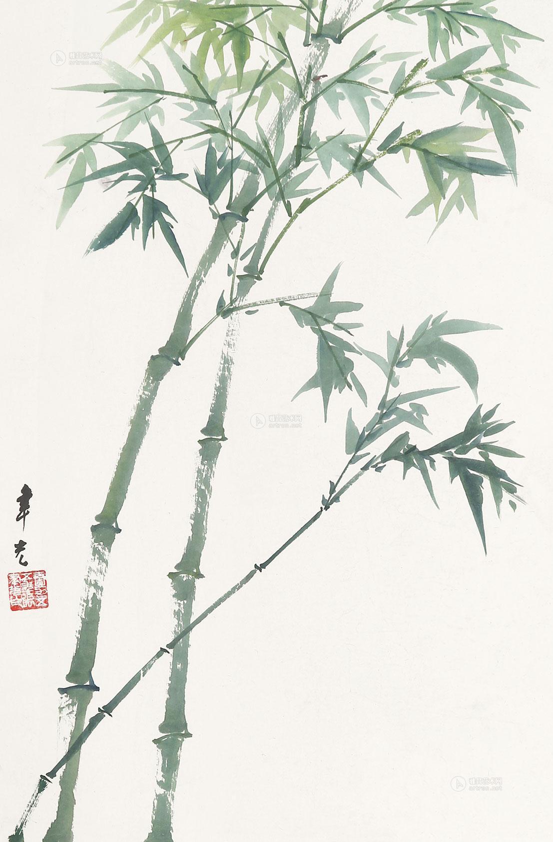 【竹子 立轴 设色纸本】拍卖品_图片_价格_鉴赏_绘画