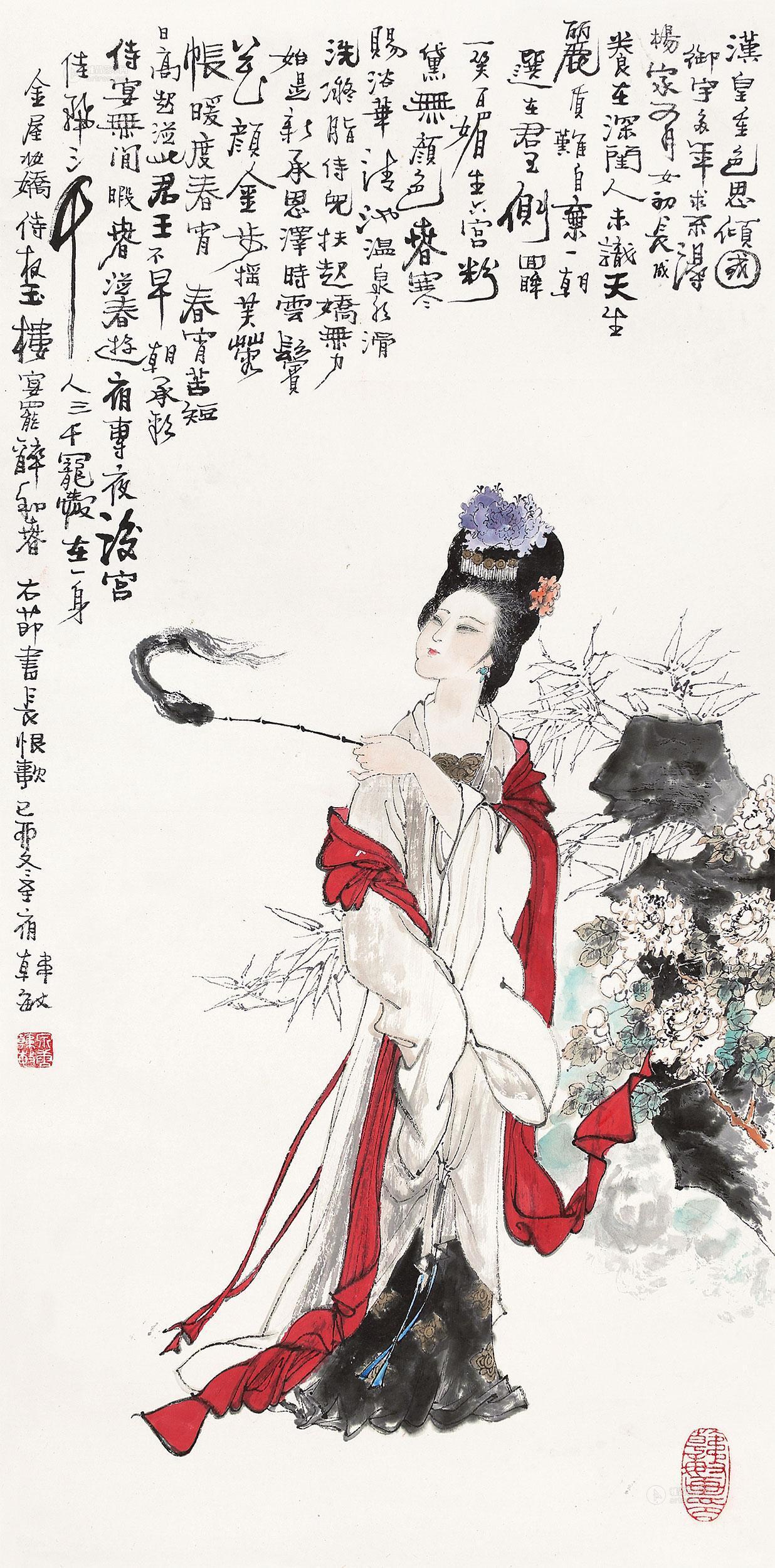0160 1999年作 长恨歌 立轴 设色纸本