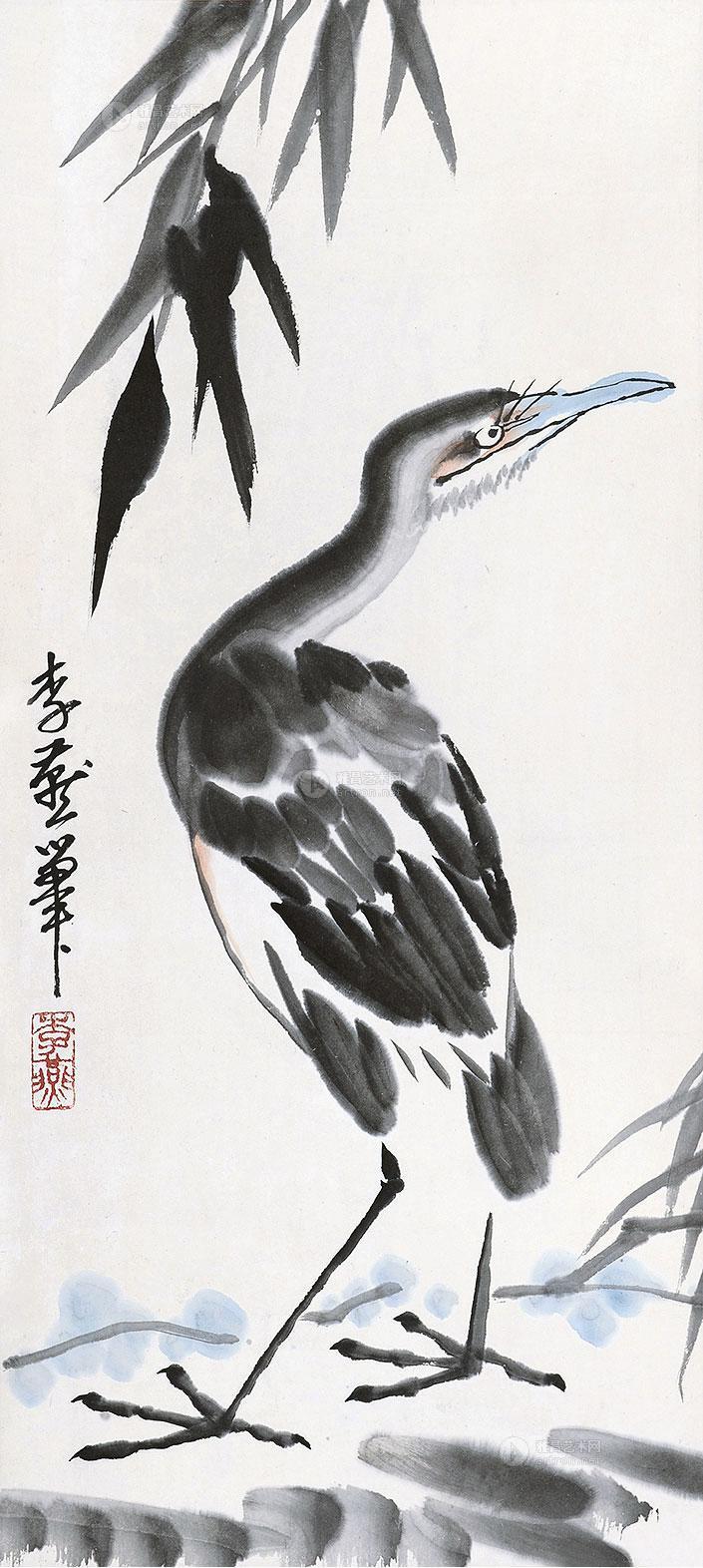0733 鹭鸶 立轴