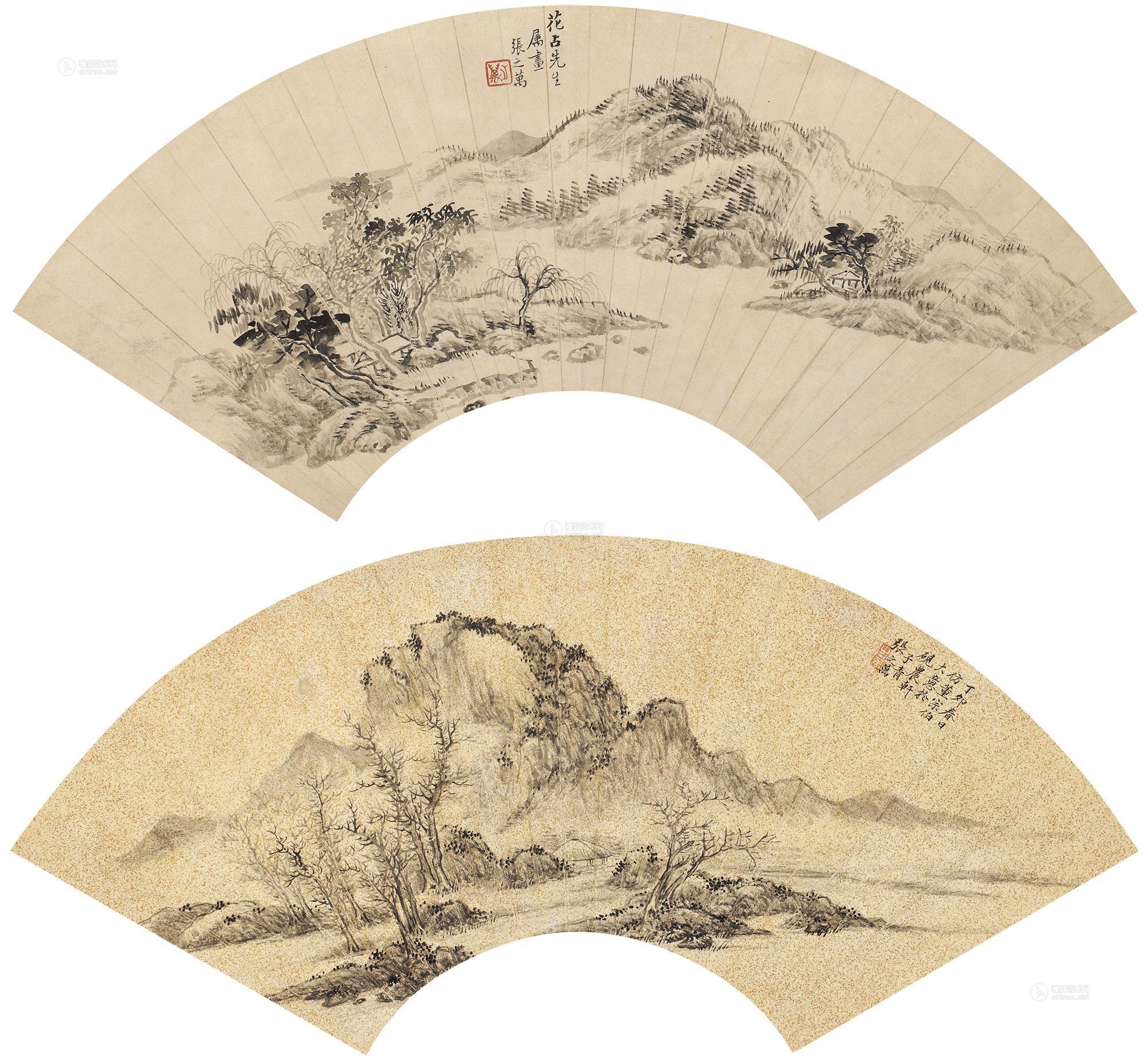 0378 山水小品 镜框 水墨纸本