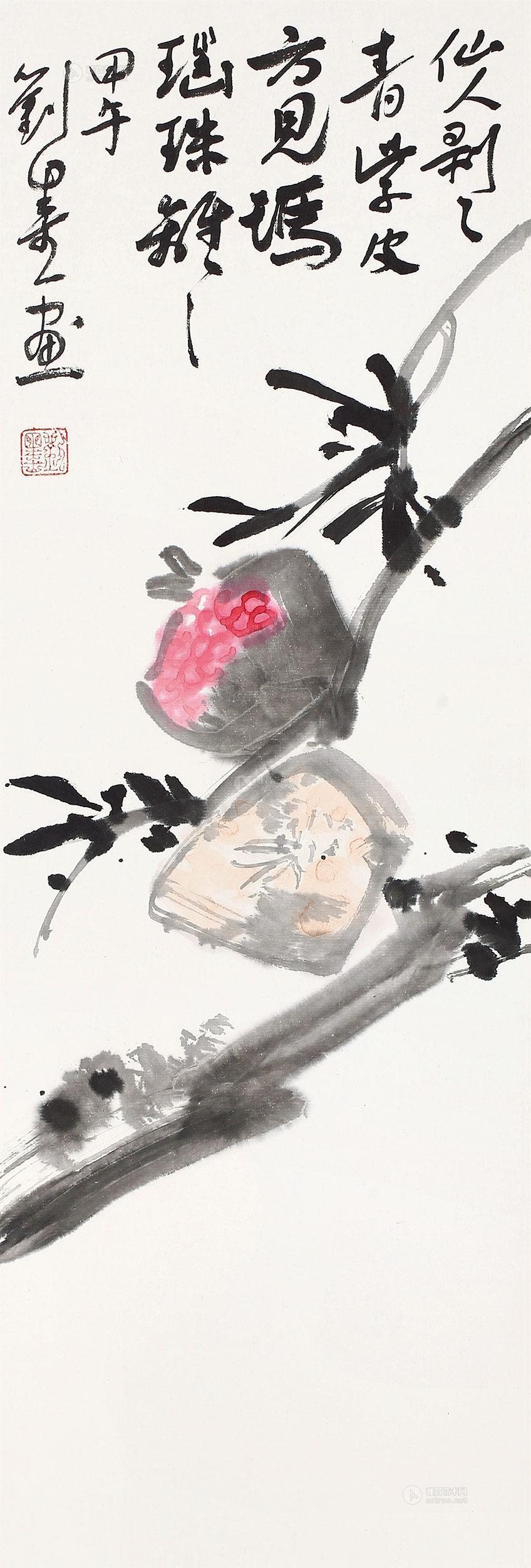 3025 文人水墨画---石榴图