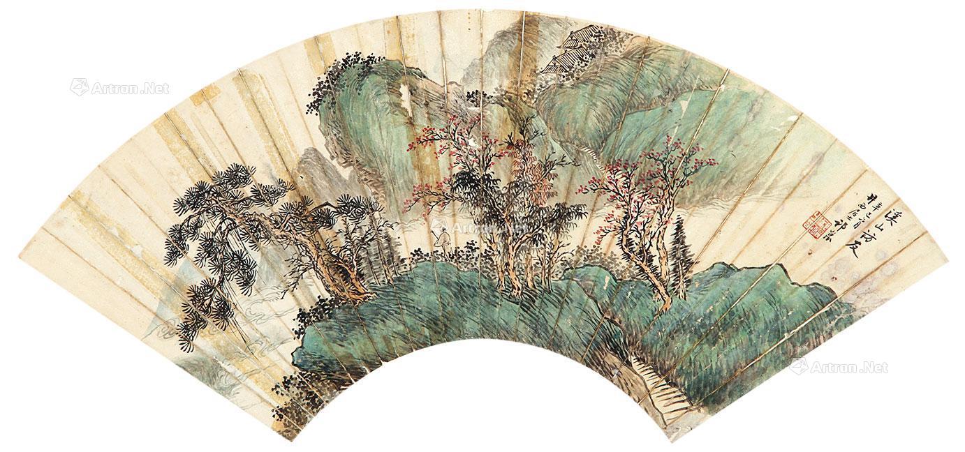 【溪山访友图 镜心 设色纸本】拍卖品_图片_价格_鉴赏_绘画_雅昌艺术