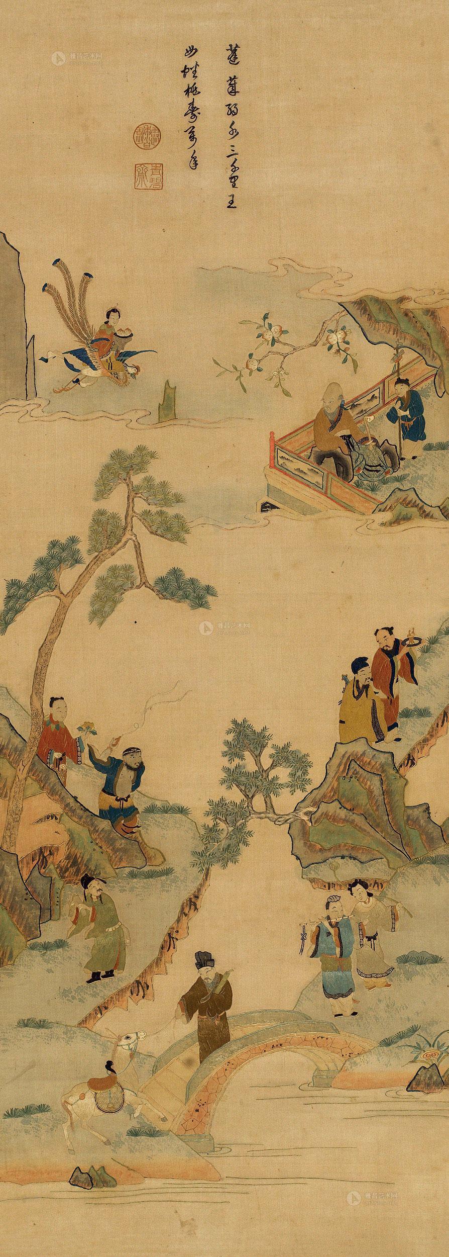 0042顾绣群仙祝寿图