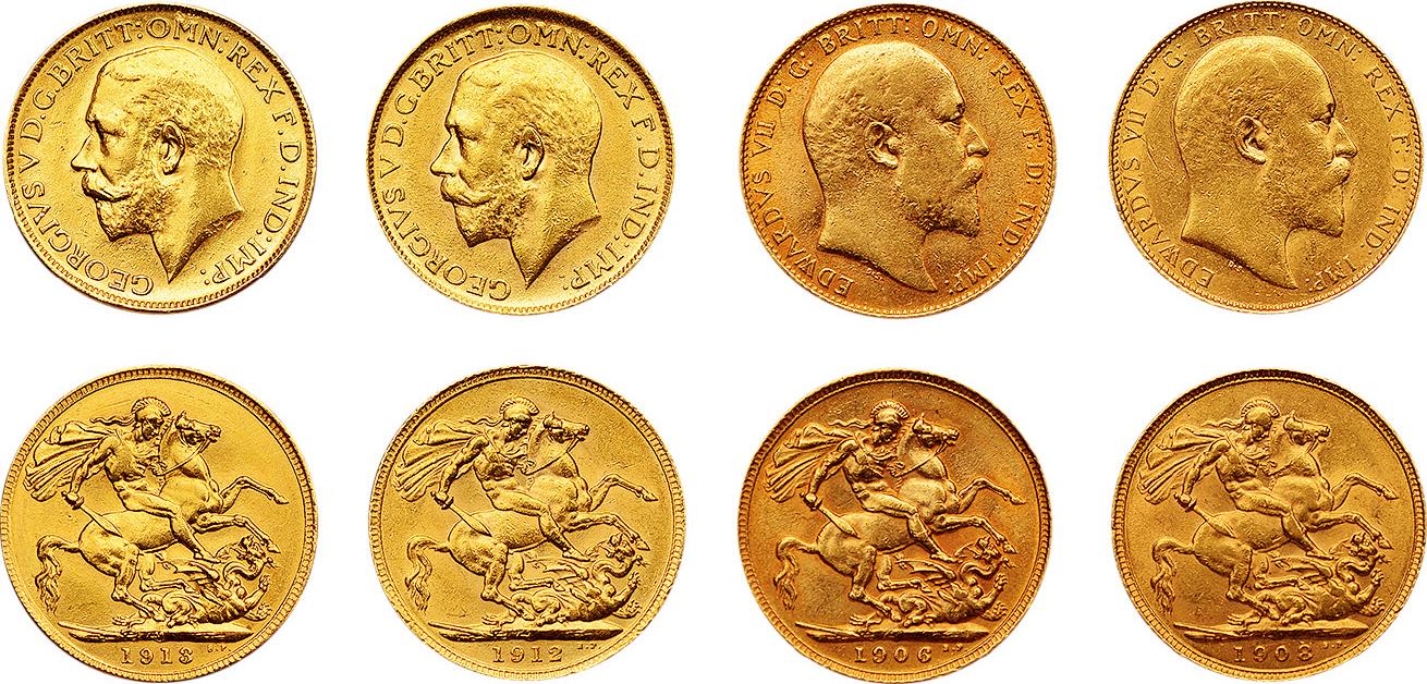 1516919081214年英国马剑金币共四枚