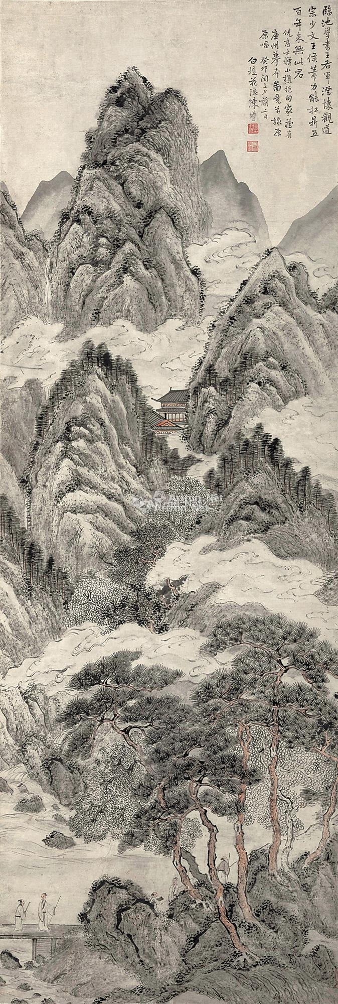 1372仿黄鹤山樵山水立轴纸本