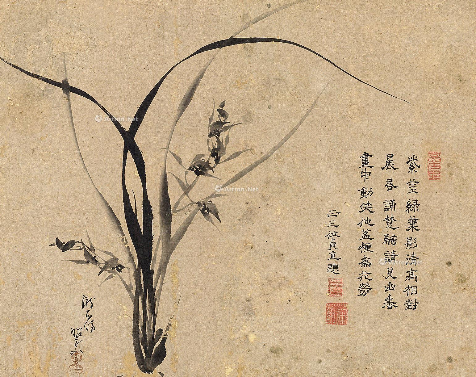 0050 墨兰 立轴 水墨纸本