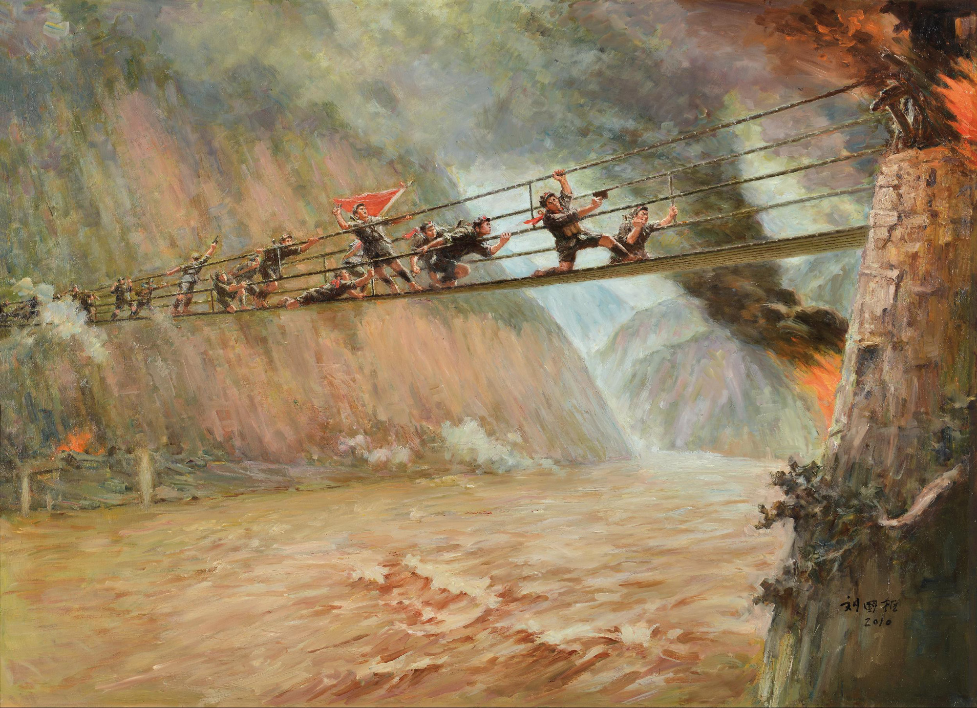 飞夺泸定桥二十二勇士图片