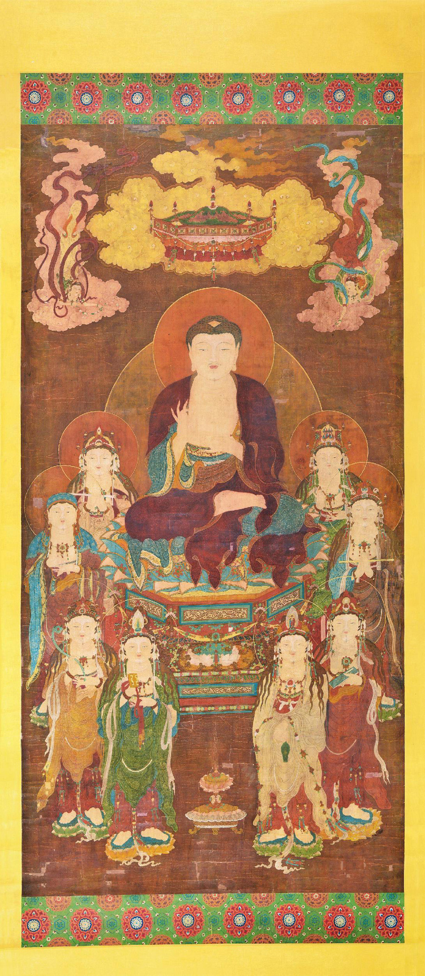 8631 明 释迦牟尼与八大菩萨画像