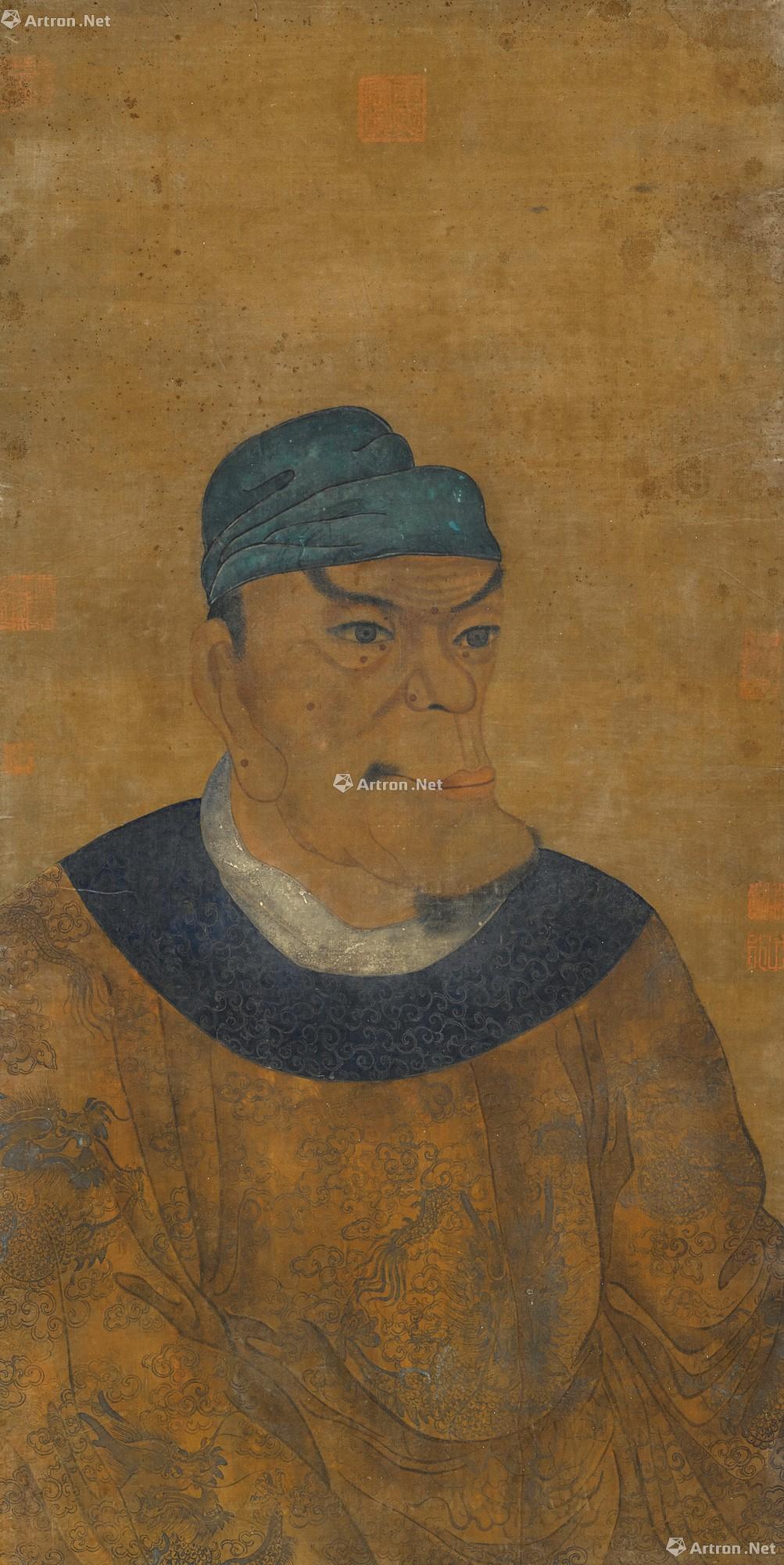 *0200 朱元璋画像 立轴 设色绢本