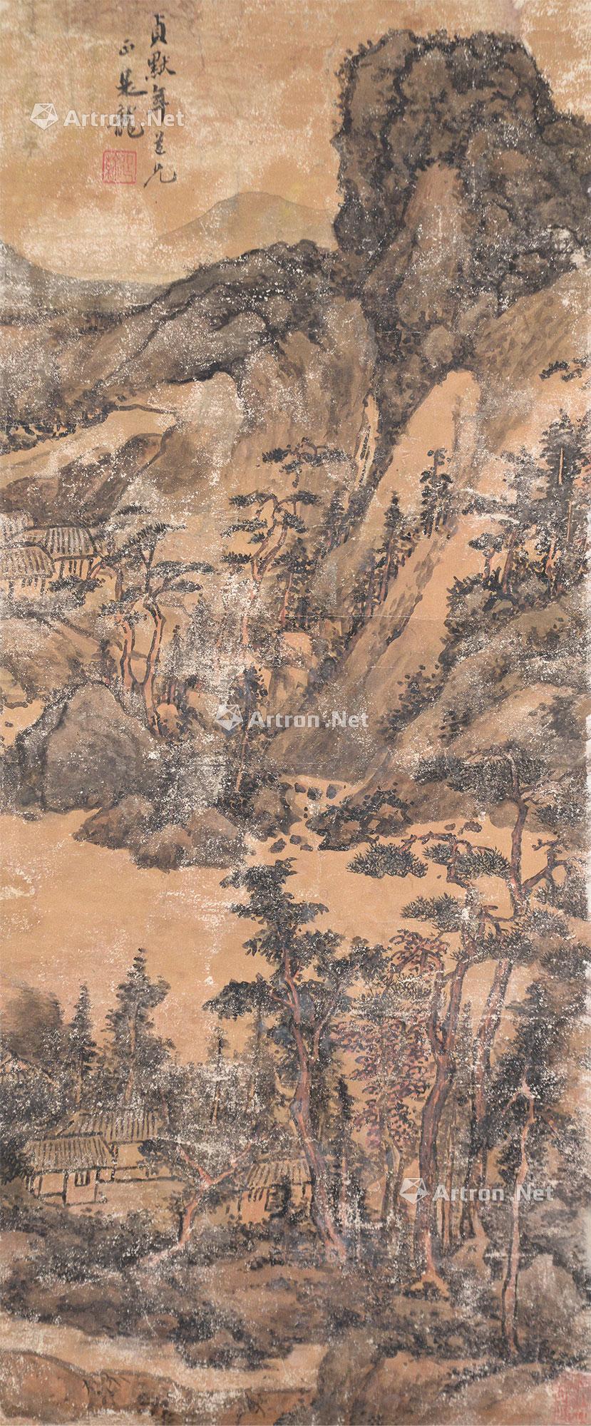 3819山水 立轴 设色纸本