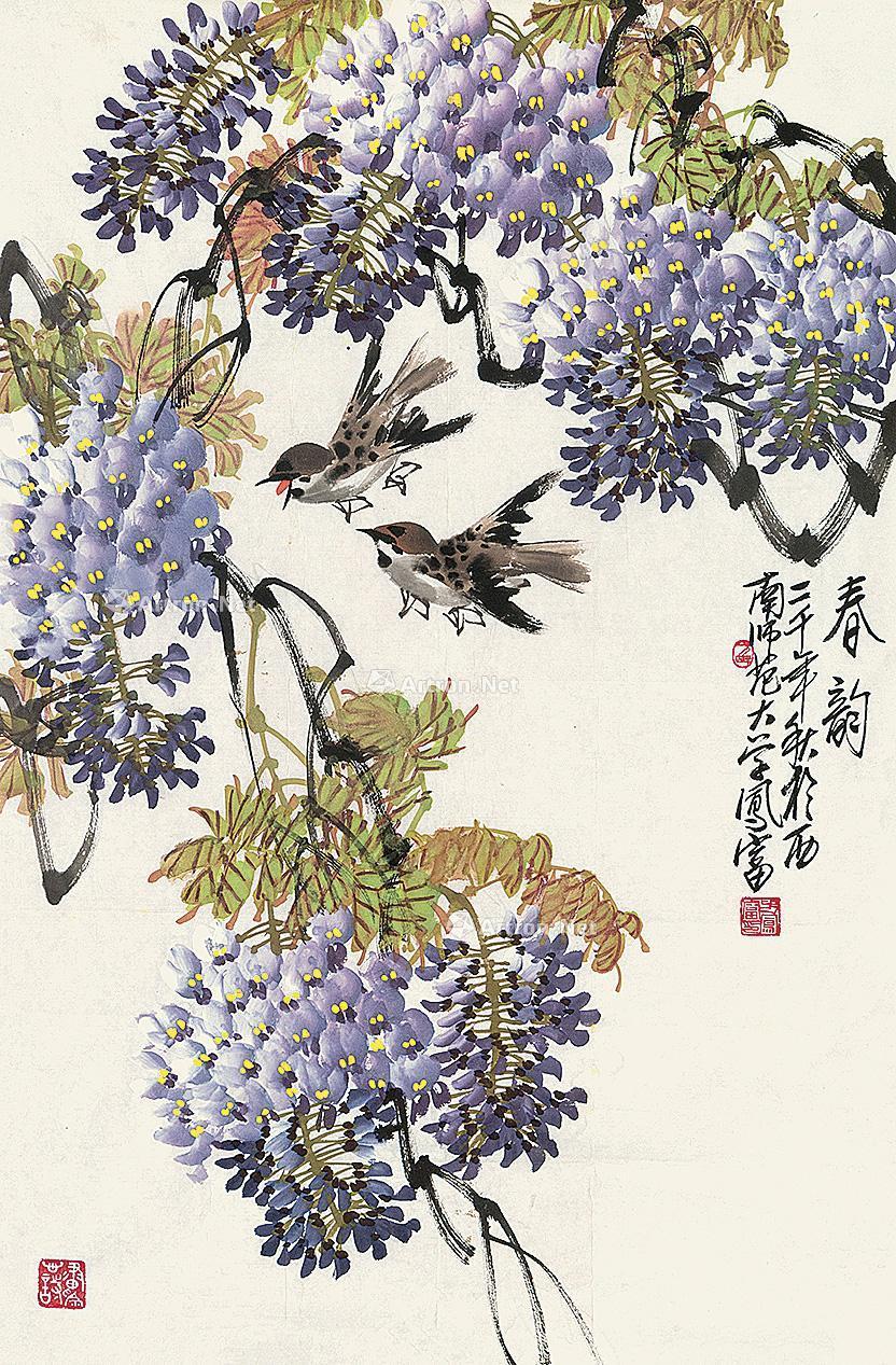 0239春韵镜心纸本
