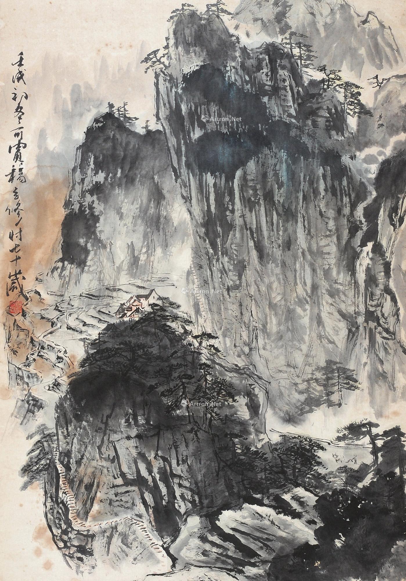 【山水 镜片 设色纸本】拍卖品_图片_价格_鉴赏_绘画