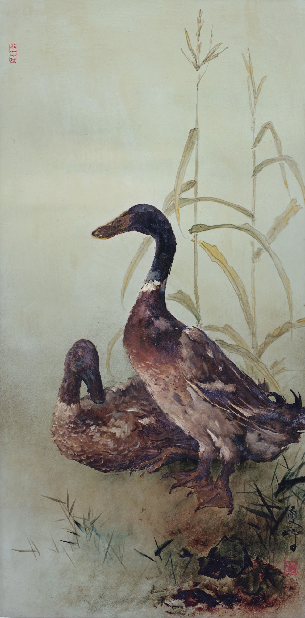 《鸭子 油彩纤维板】拍卖品_图片_价格_鉴赏_油画_雅昌艺术品拍卖