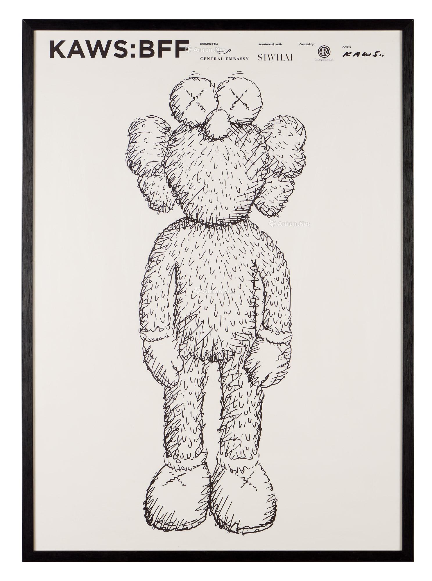 0028 2016年作 《kaws:bff》曼谷展览海报 海报