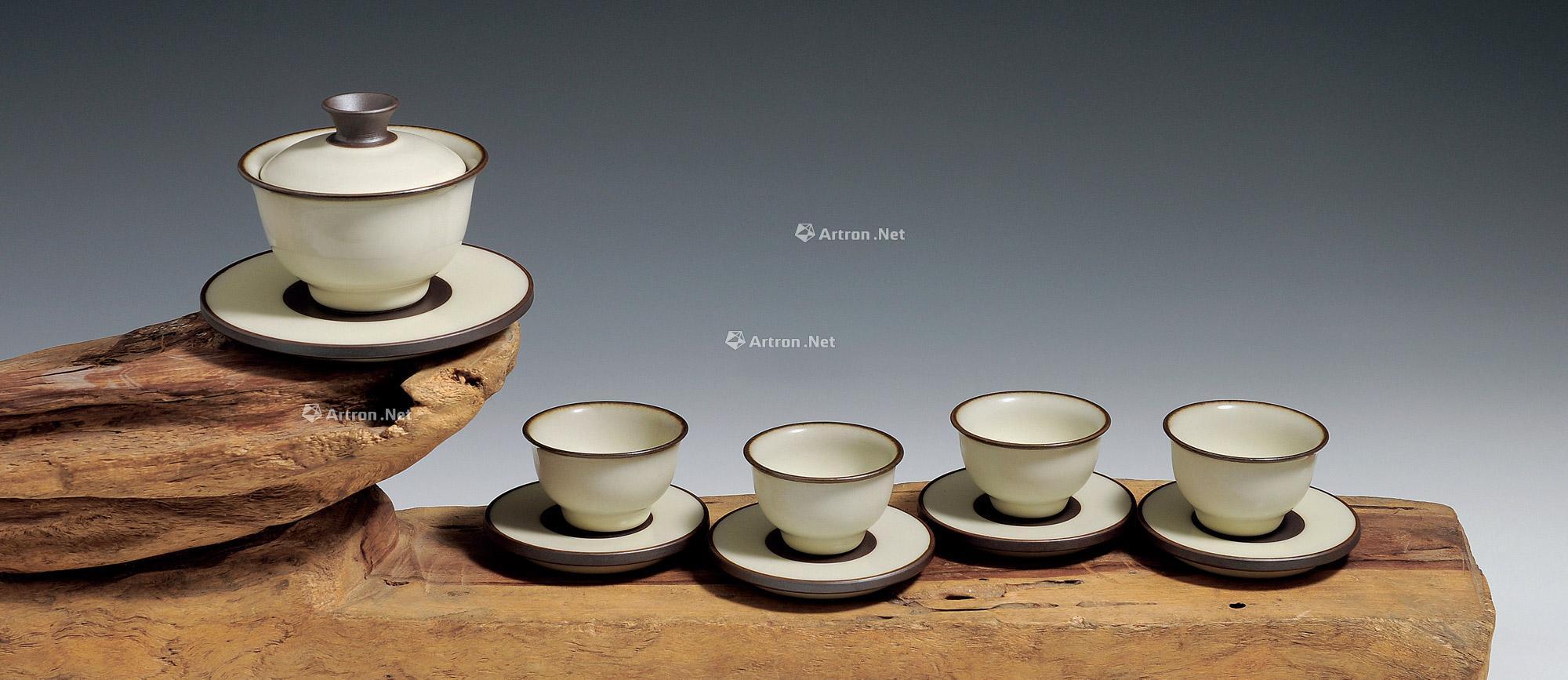 【凝香(5件套)铁胎哥窑蛋白釉茶具套组】拍卖品_图片_价格_鉴赏_现