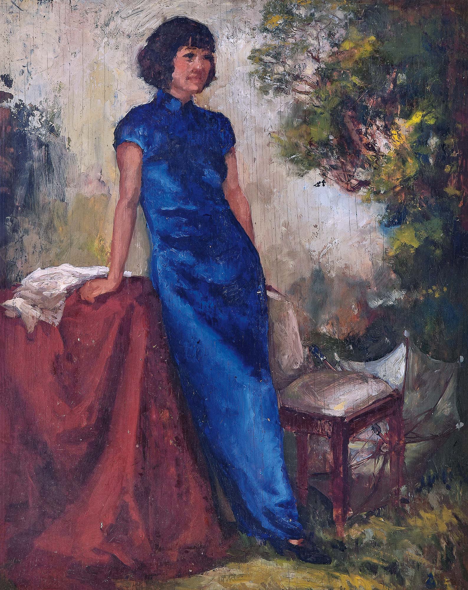 3214 1941年作 蒋碧薇像 布面油画