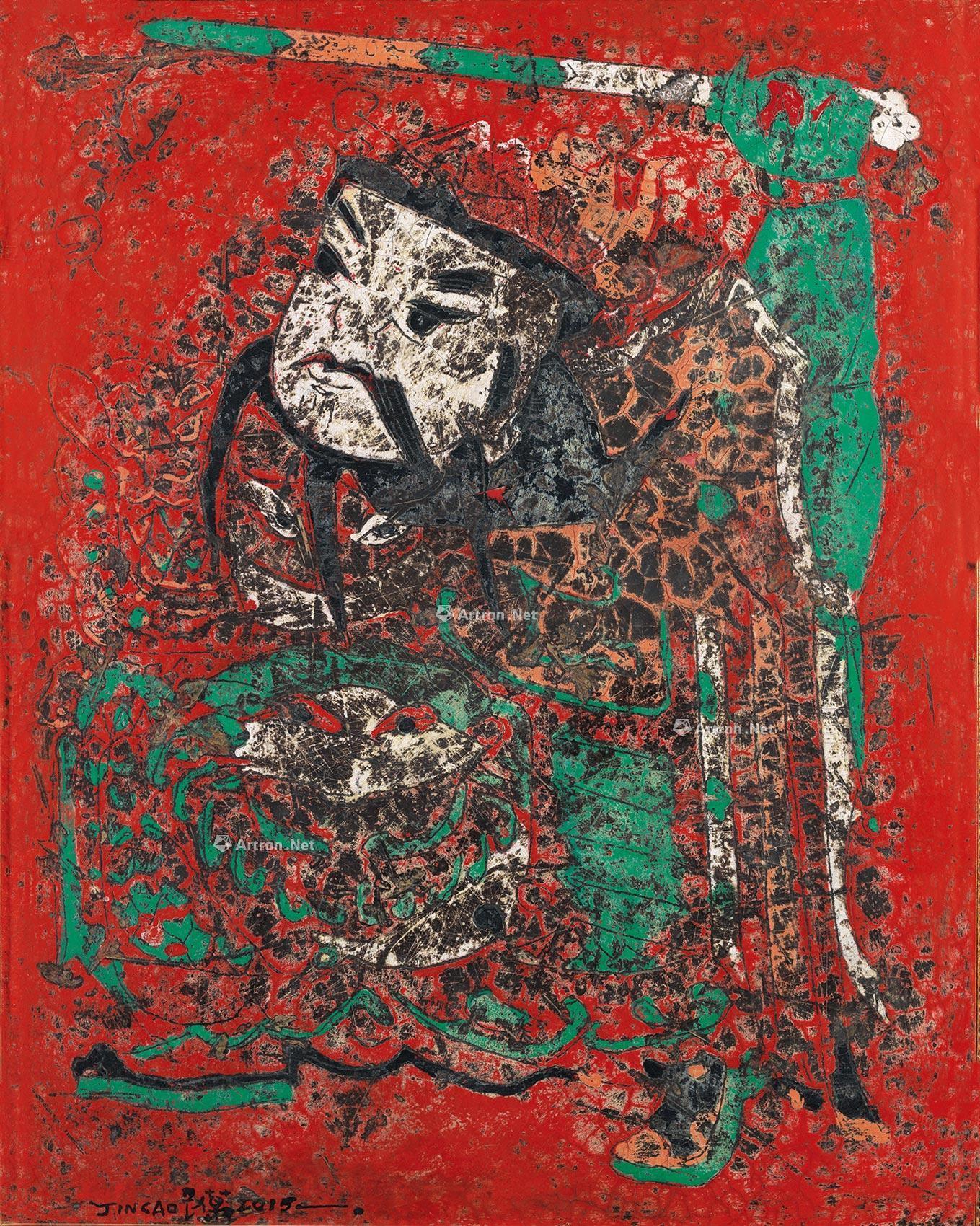 13052015年作门神布面油画