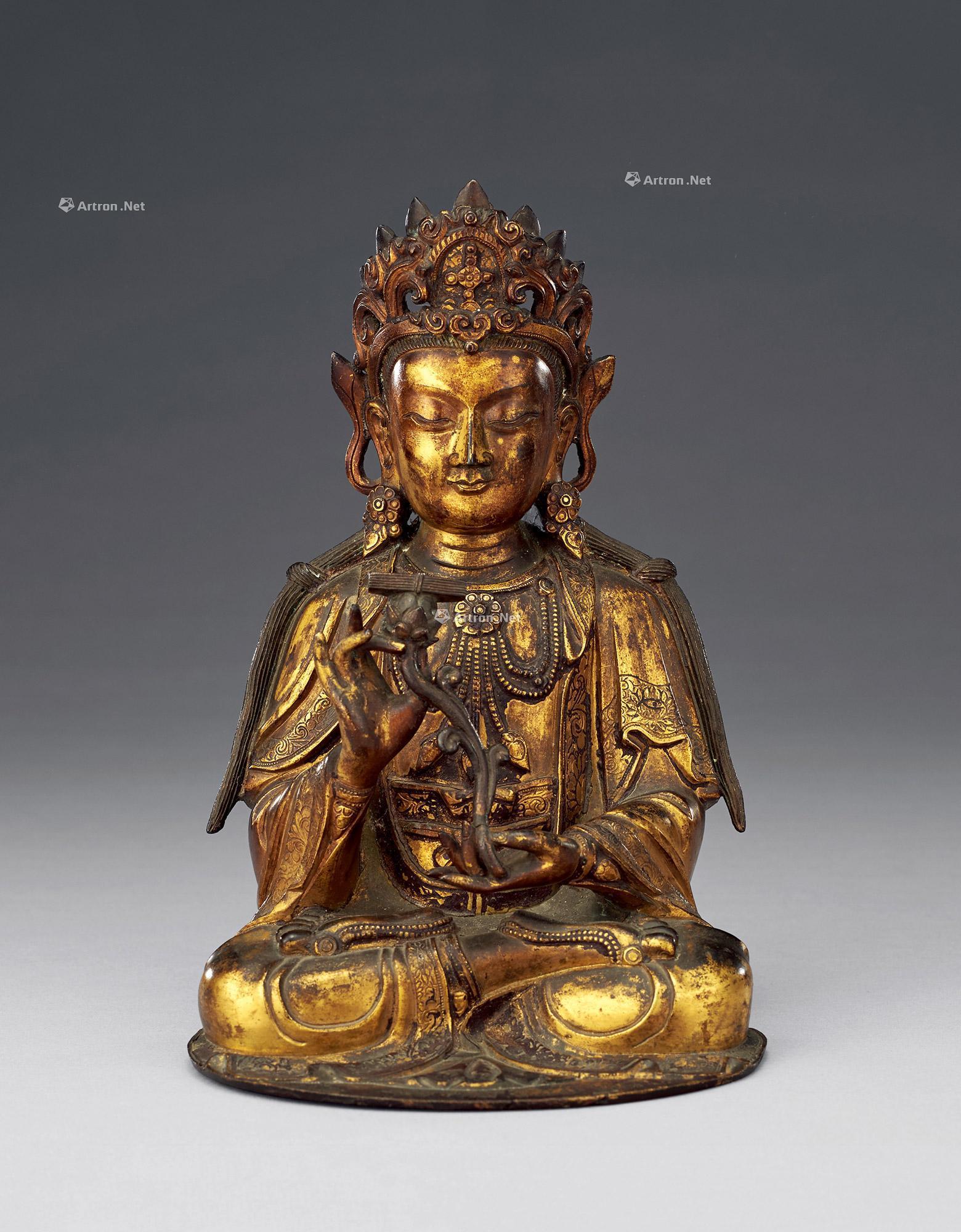 1615 明 铜鎏金菩萨坐像