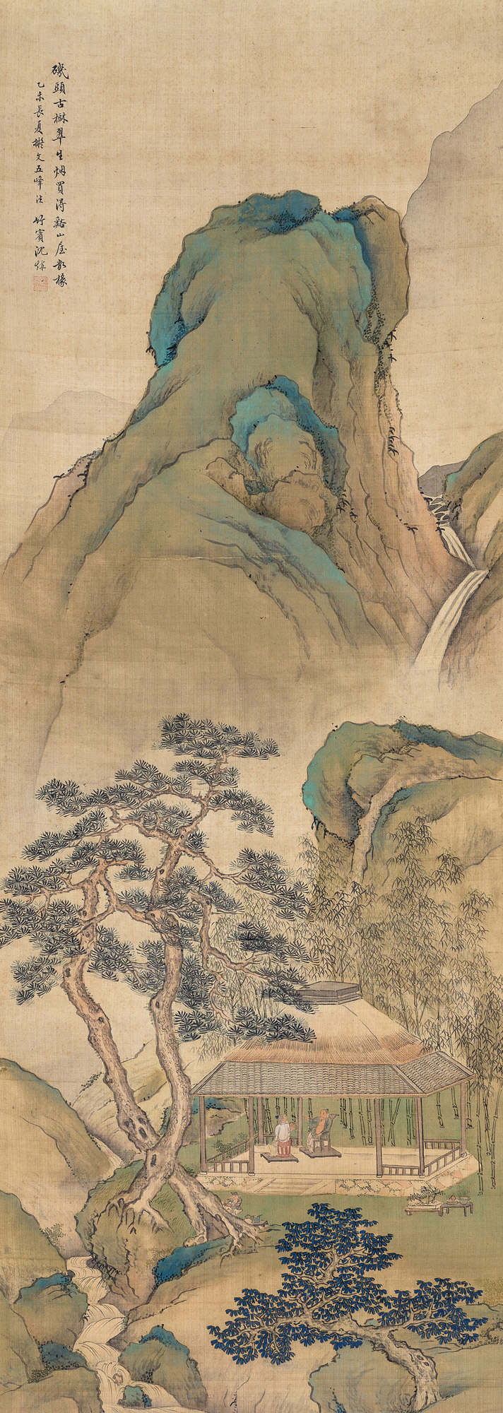 1520乙未1895年作溪山叠翠立轴绢本