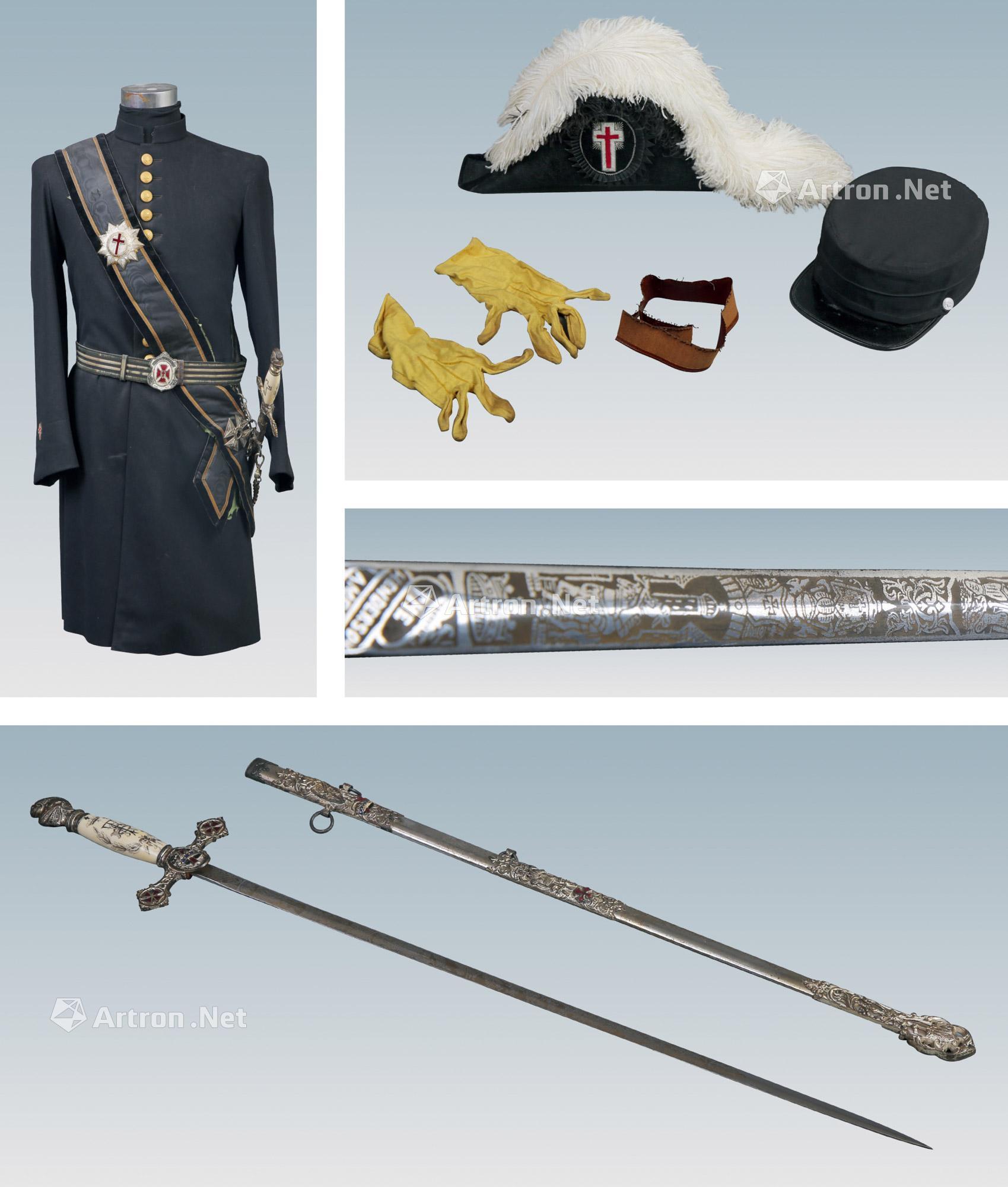 5001美国圣殿骑士礼服礼帽佩剑套装