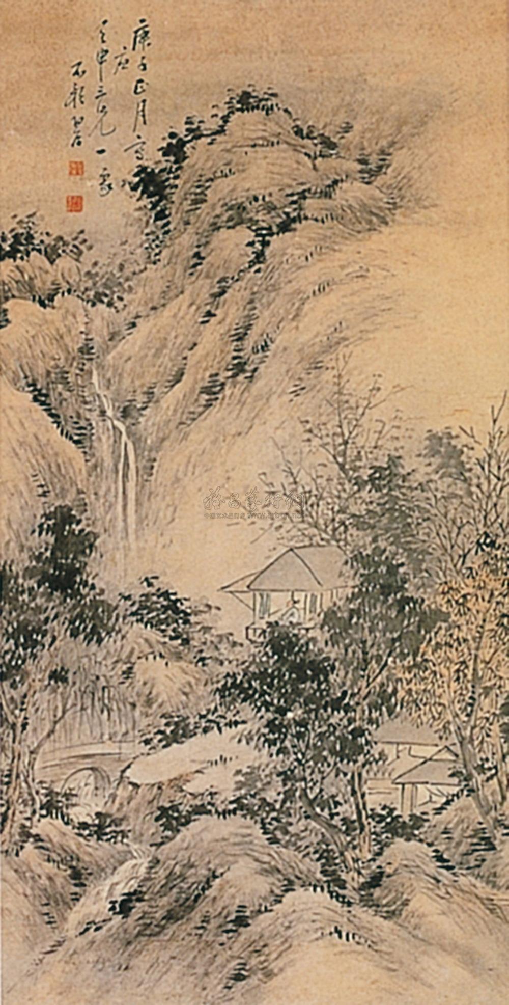 0037 1840年作 浅绛山水 立轴
