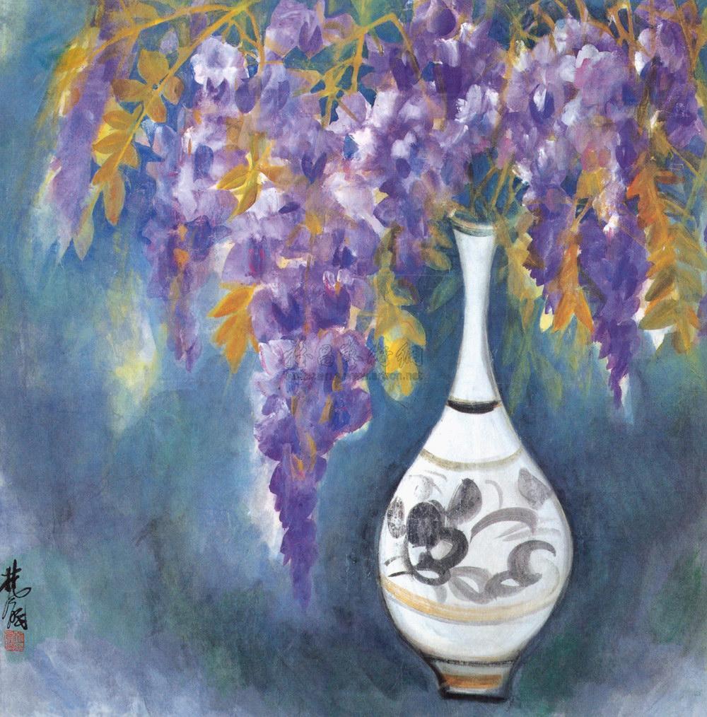 【瓶花】拍卖品_图片_价格_鉴赏_水粉水彩_雅昌艺术品拍卖网