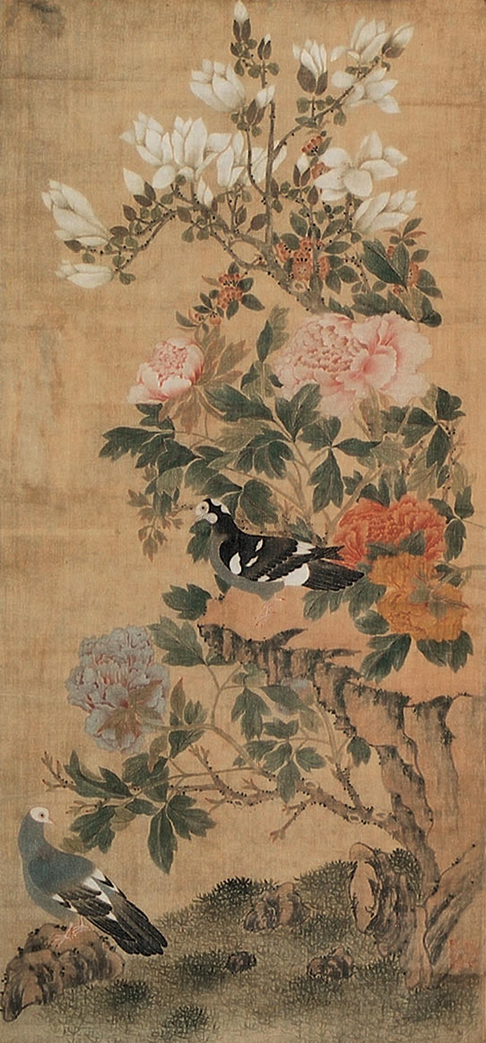 【花鸟 立轴 设色绢本】拍卖品_图片_价格_鉴赏_绘画