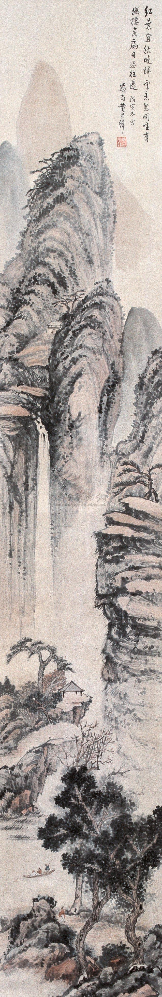 0392 1938年作 浅绛山水 立轴
