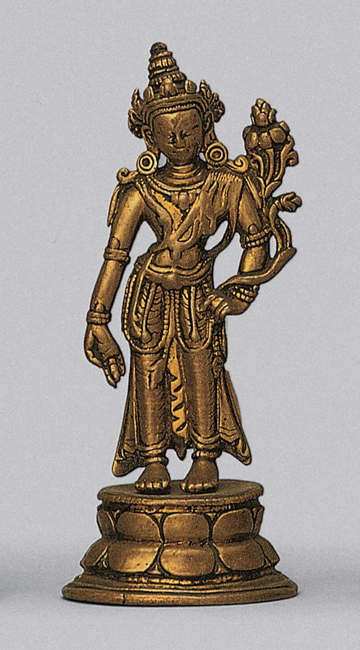 0020 14世纪 西藏莲花手菩萨铜像