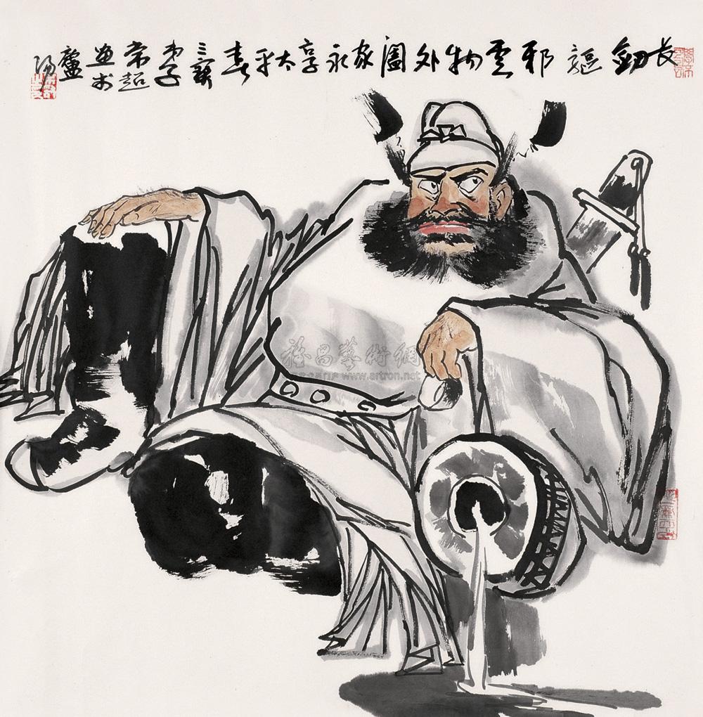 0147 钟馗 镜心 设色纸本