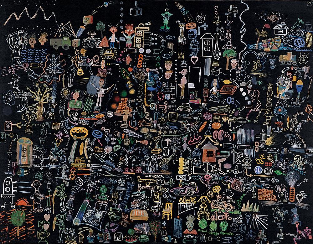 10212003年作繁星布面丙稀
