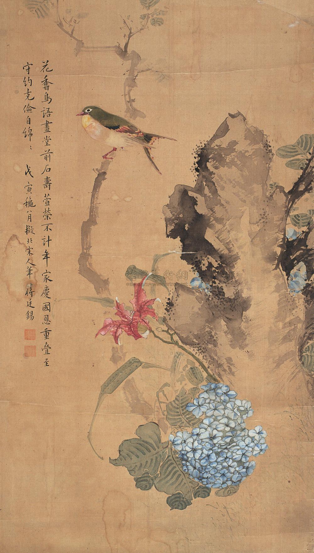 【花鸟 立轴 设色绢本】拍卖品_图片_价格_鉴赏_绘画