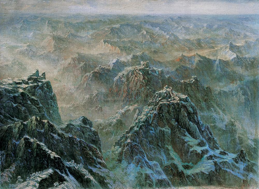 【山舞银蛇 布面 油画】拍卖品_图片_价格_鉴赏_油画_雅昌艺术品拍卖