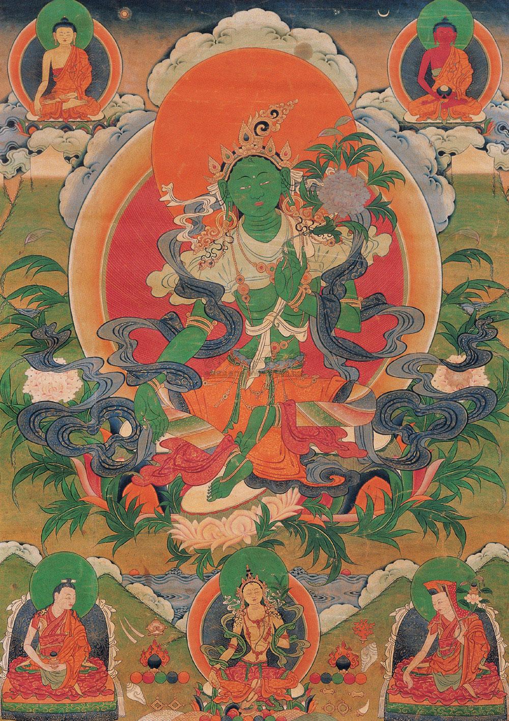 2550 清 绿度母唐卡
