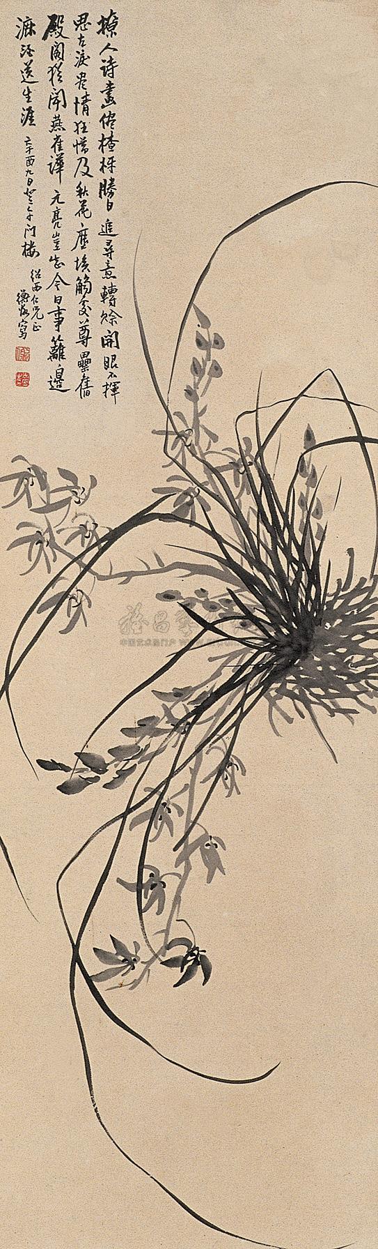 0406兰花图立轴