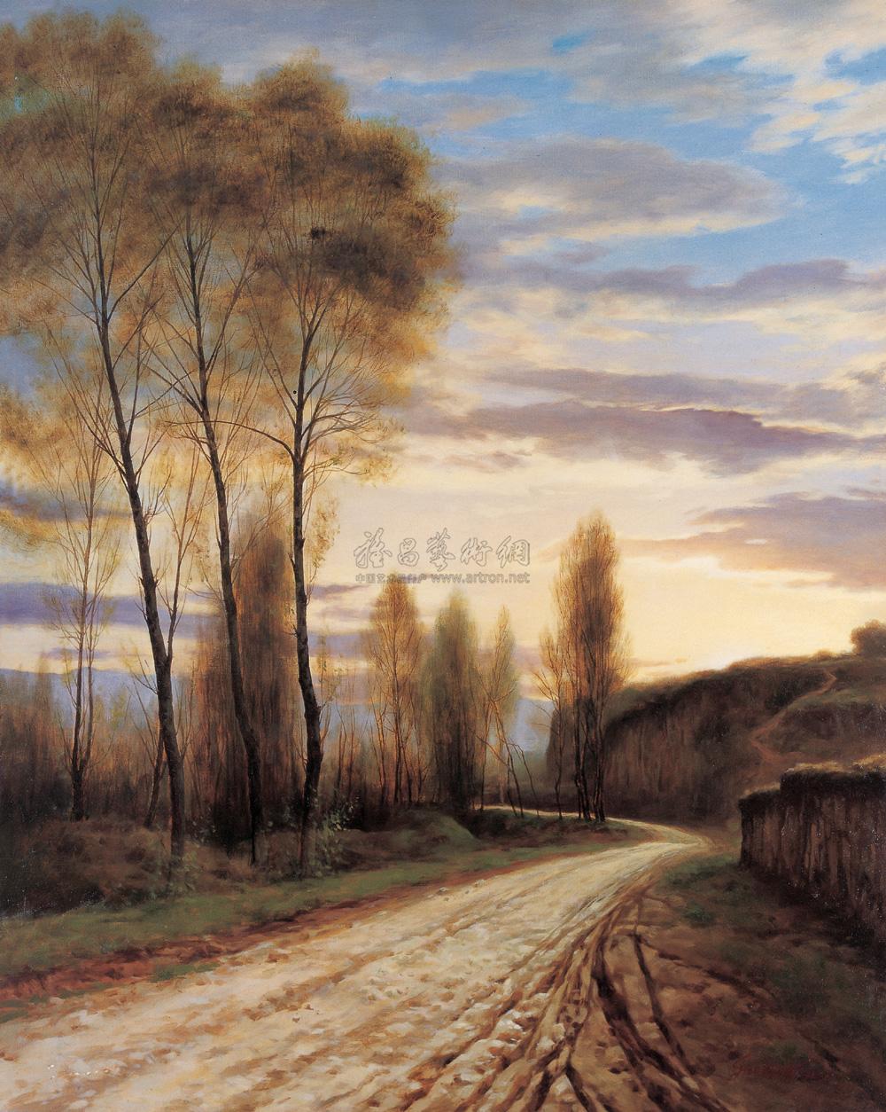 0030 远方的路 布面 油画