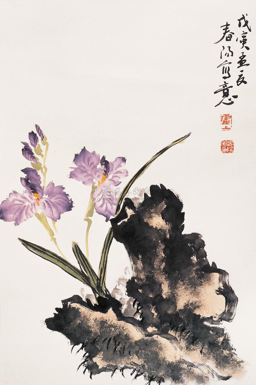 0005 蝴蝶兰 镜心 设色纸本