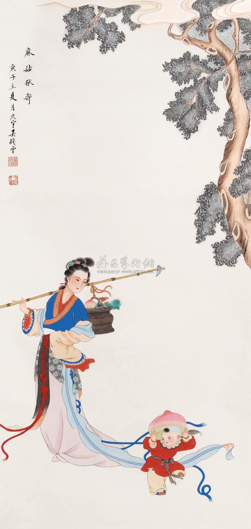 2287 麻姑献寿 立轴