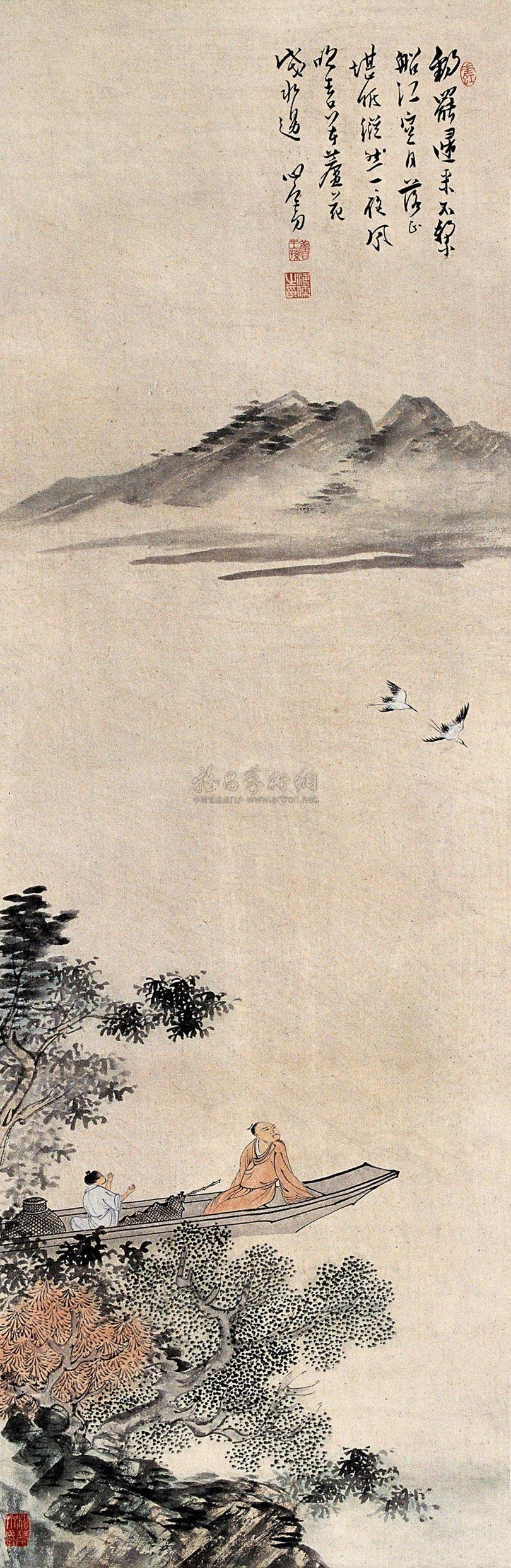 1777 渔父图 立轴 纸本