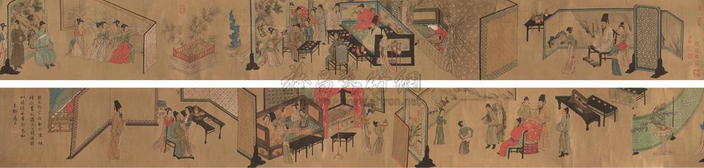 【韩熙夜宴图 手卷 设色绢本】拍卖品_图片_价格_鉴赏